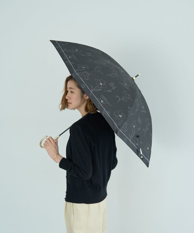 YECCA VECCA「【晴雨兼用】Wpc.遮光フラワードローイング日傘」|傘|