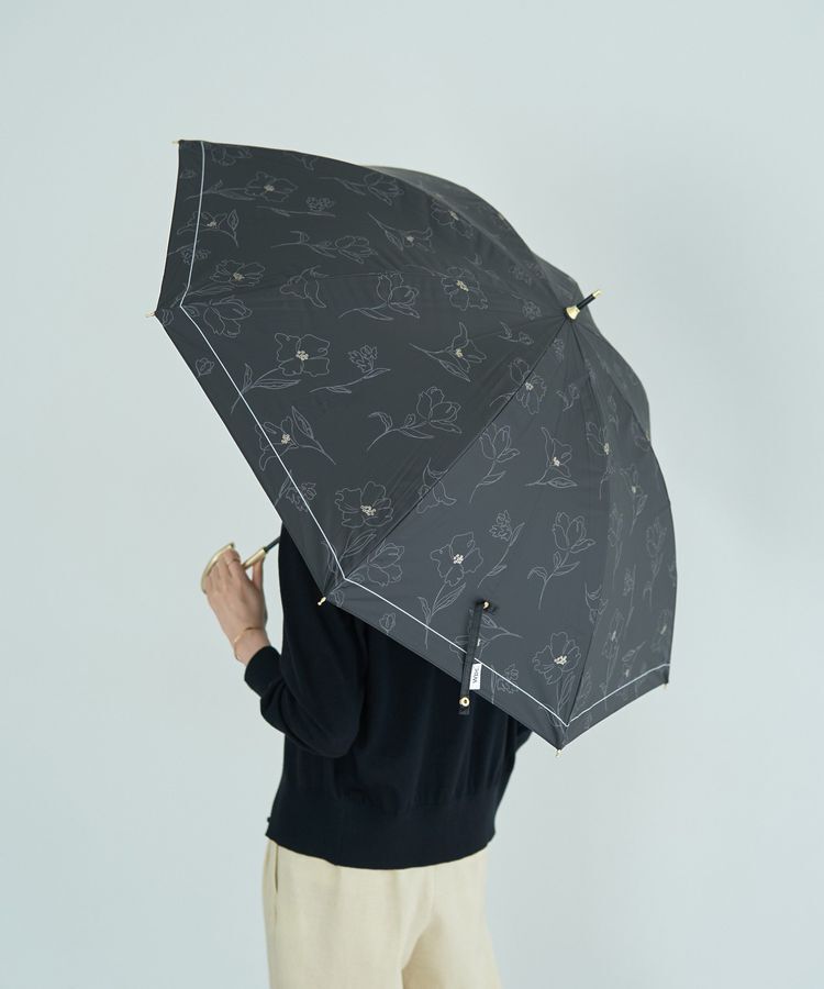 YECCA VECCA「【晴雨兼用】Wpc.遮光フラワードローイング日傘」|傘|