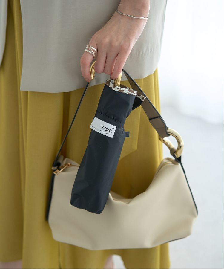 YECCA VECCA「【晴雨兼用】Wpc.遮光アニマルパイピング ミニ日傘」|傘|Black