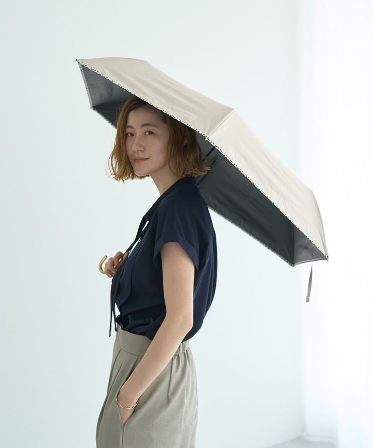 YECCA VECCA「【晴雨兼用】Wpc.遮光アニマルパイピング ミニ日傘」|傘|