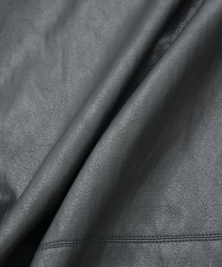 Editt by YECCA VECCA「レザーライクシャツジャケット」|テーラードジャケット|