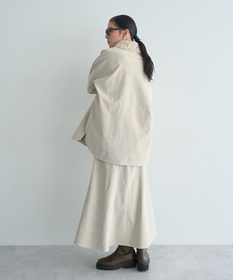 Editt by YECCA VECCA「レザーライクシャツジャケット」|テーラードジャケット|