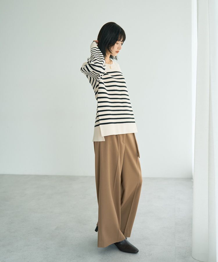 YECCA VECCA「釦デザイン配色ニット」|ニット・セーター|