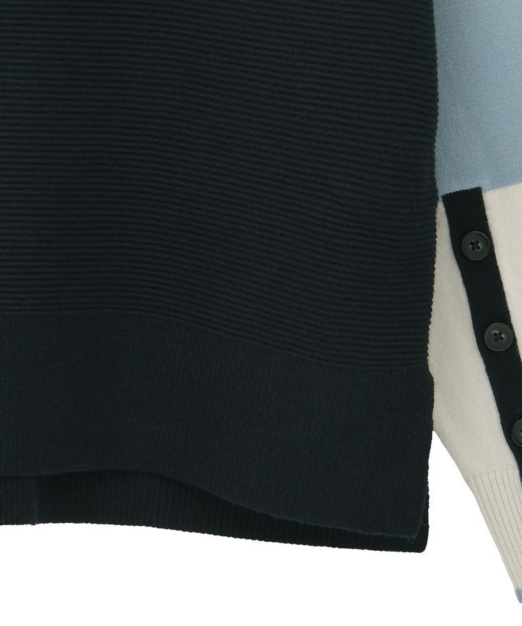 YECCA VECCA「釦デザイン配色ニット」|ニット・セーター|