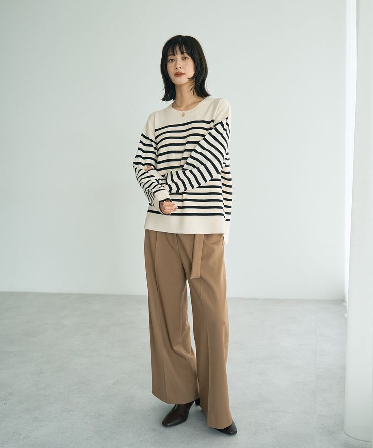 YECCA VECCA「釦デザイン配色ニット」|ニット・セーター|