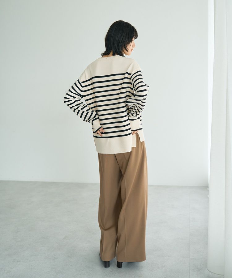 YECCA VECCA「釦デザイン配色ニット」|ニット・セーター|