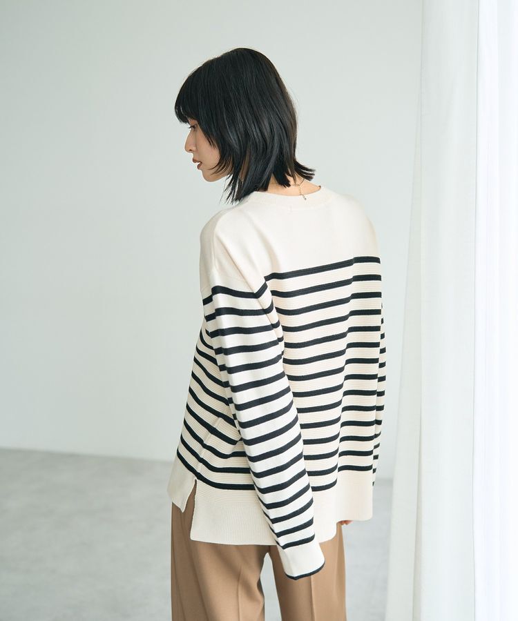 YECCA VECCA「釦デザイン配色ニット」|ニット・セーター|