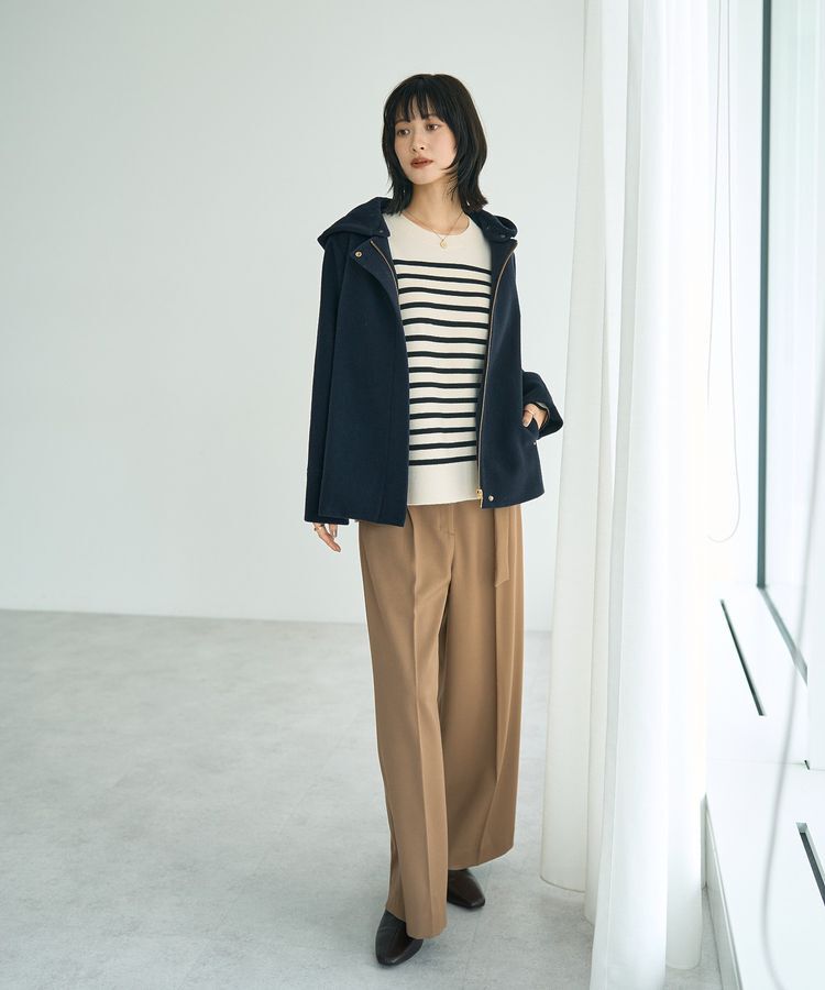 YECCA VECCA「釦デザイン配色ニット」|ニット・セーター|