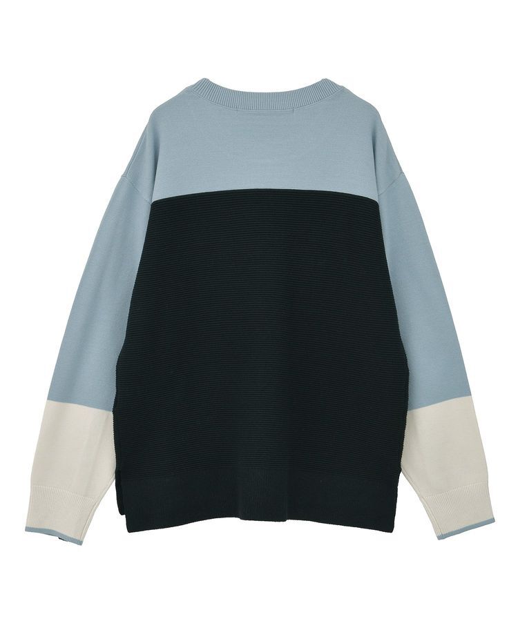 YECCA VECCA「釦デザイン配色ニット」|ニット・セーター|