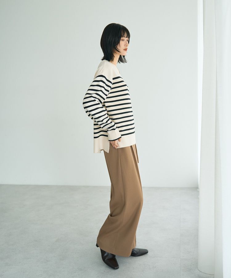 YECCA VECCA「釦デザイン配色ニット」|ニット・セーター|