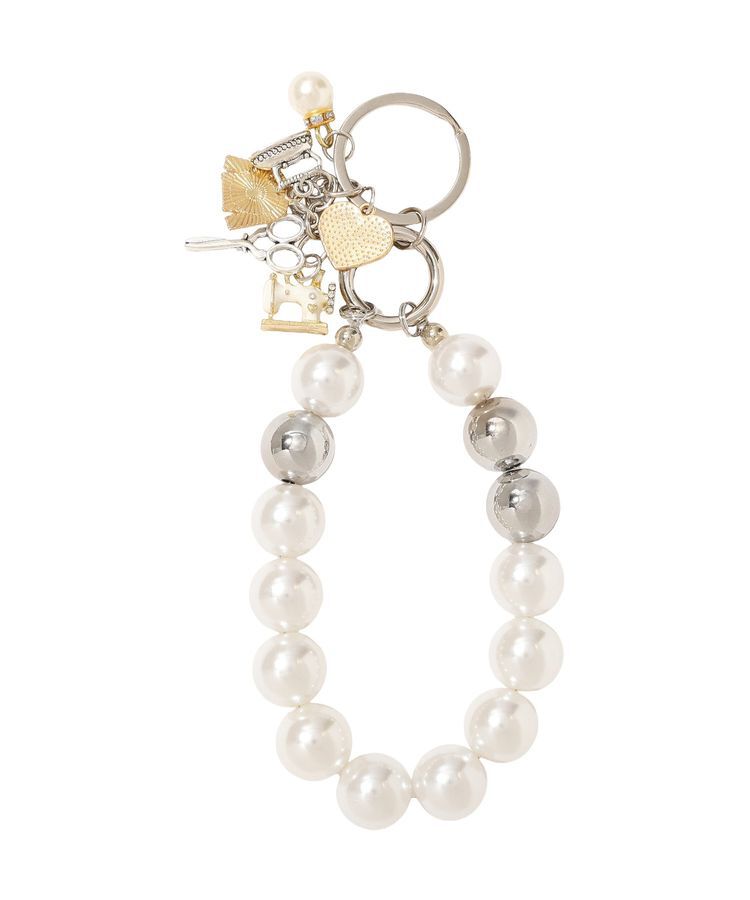 YECCA VECCA「パール&times;エナメルチャーム」|その他|White