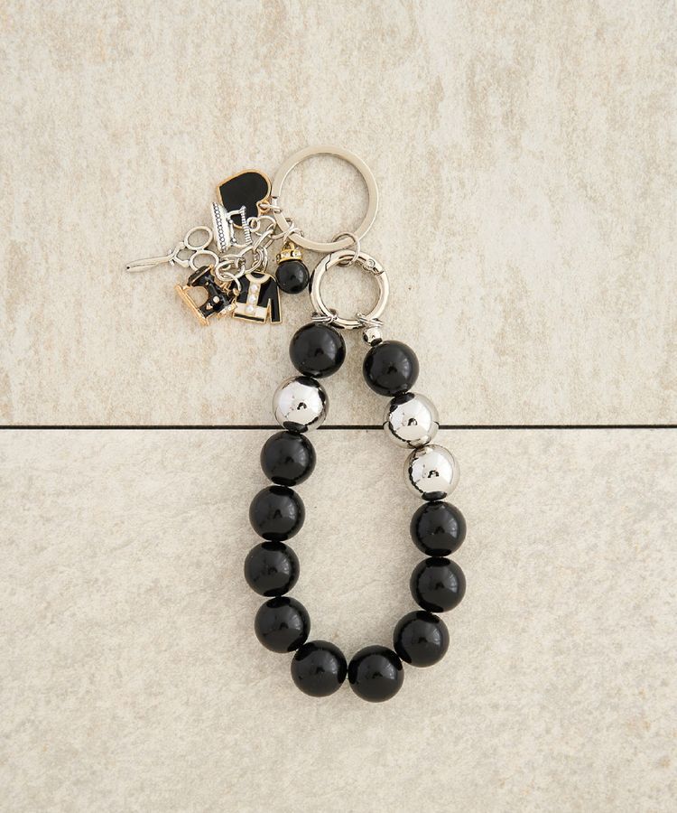YECCA VECCA「パール&times;エナメルチャーム」|その他|Black