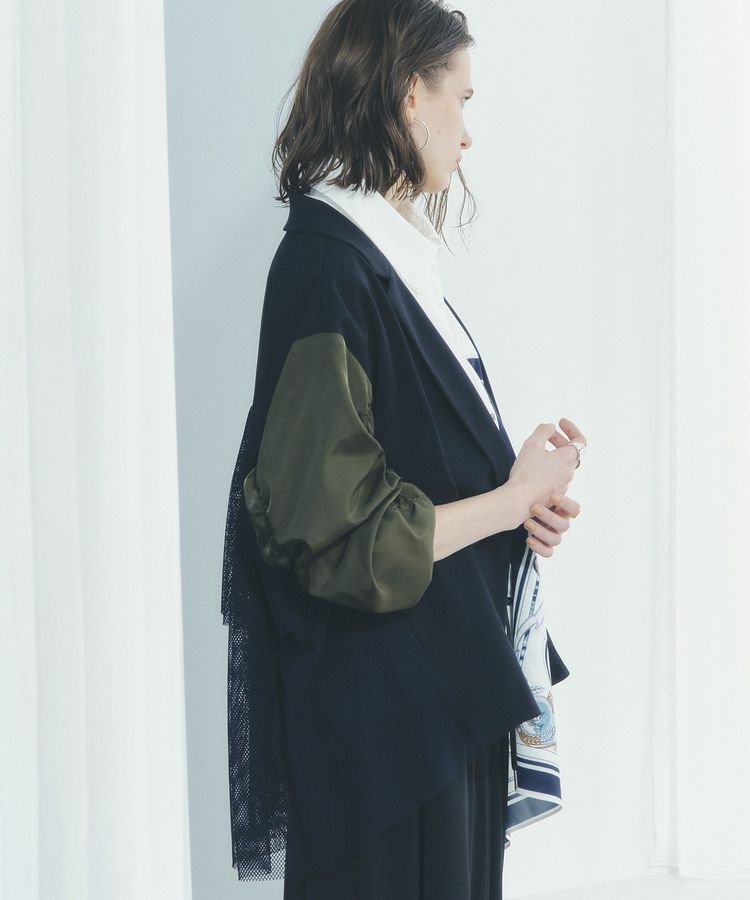 Editt by YECCA VECCA「異素材MIXテーラードジャケット」|テーラードジャケット|