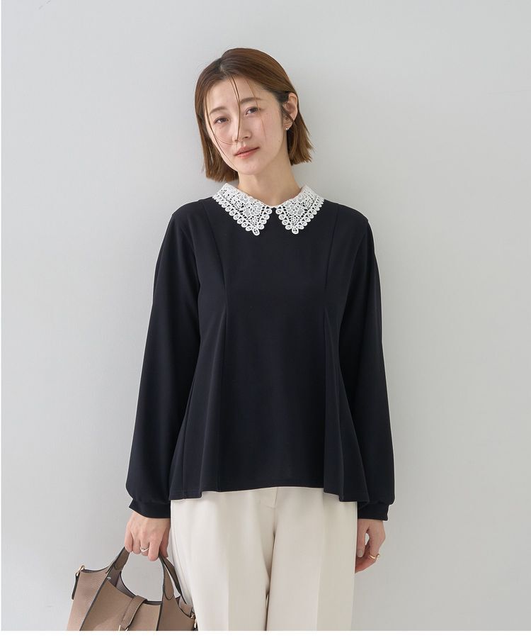 YECCA VECCA「2wayレース襟ブラウス」|シャツ・ブラウス|