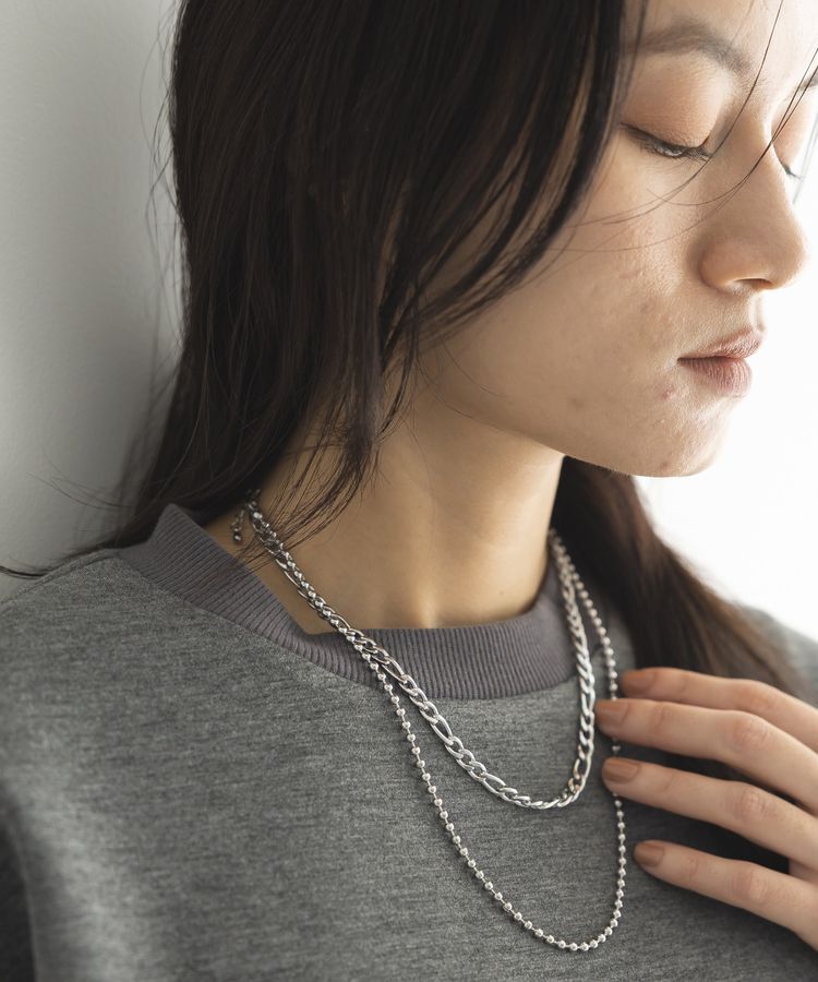 GARAGE OF GOOD CLOTHING「STAINLESSボールチェーン２連ネックレス」|ネックレス|
