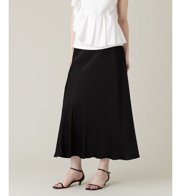 LOULOU WILLOUGHBY「【LOULOU WILLOUGHBY】サテンバイヤスナロースカート」|スカート|