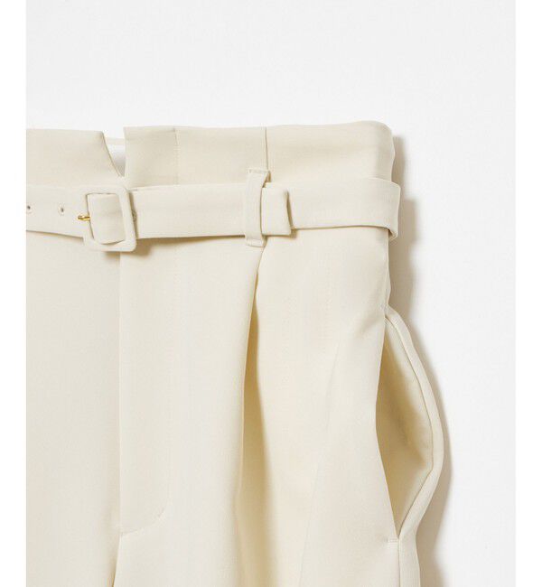 allureville「ダブルクロスベルト付タックパンツ」|チノ|