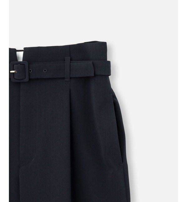 allureville「ダブルクロスベルト付タックパンツ」|チノ|