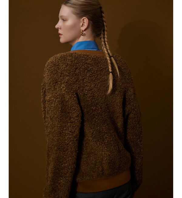 allureville「ニットボアブルゾン」|ブルゾン・スタジャン|