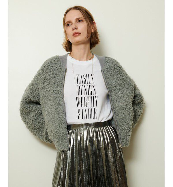 allureville「ニットボアブルゾン」|ブルゾン・スタジャン|