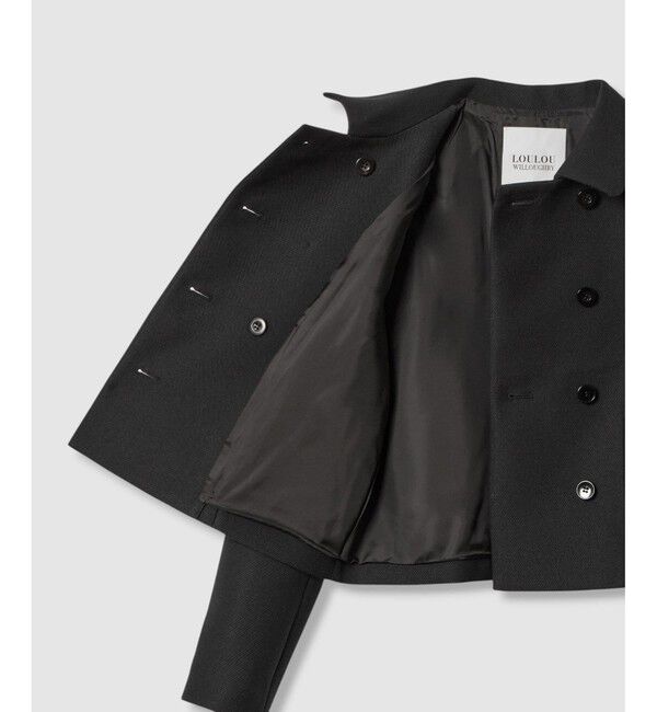 LOULOU WILLOUGHBY「【LOULOU WILLOUGHBY】ブライトウーリーステンカラージャケット」|テーラードジャケット|