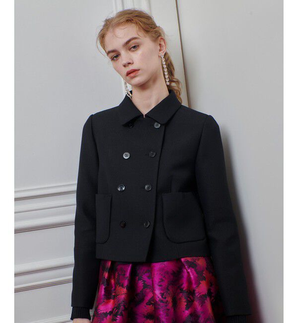 LOULOU WILLOUGHBY「【LOULOU WILLOUGHBY】ブライトウーリーステンカラージャケット」|テーラードジャケット|