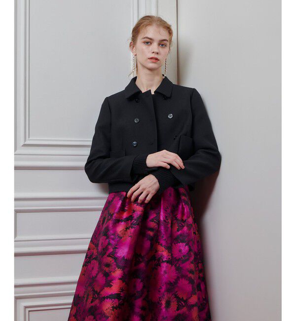 LOULOU WILLOUGHBY「【LOULOU WILLOUGHBY】ブライトウーリーステンカラージャケット」|テーラードジャケット|