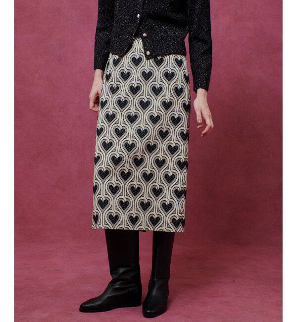 LOULOU WILLOUGHBY「【LOULOU WILLOUGHBY】NEONハートJQタイトスカート」|タイト|