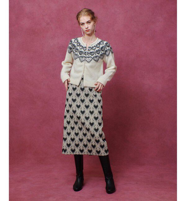 LOULOU WILLOUGHBY「【LOULOU WILLOUGHBY】NEONハートJQタイトスカート」|タイト|