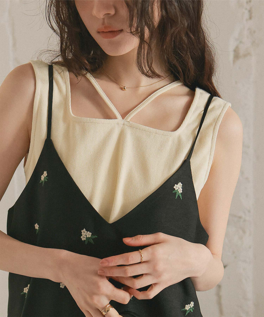 titivate「前後2wayデザインリブタンクトップ」|タンクトップ|