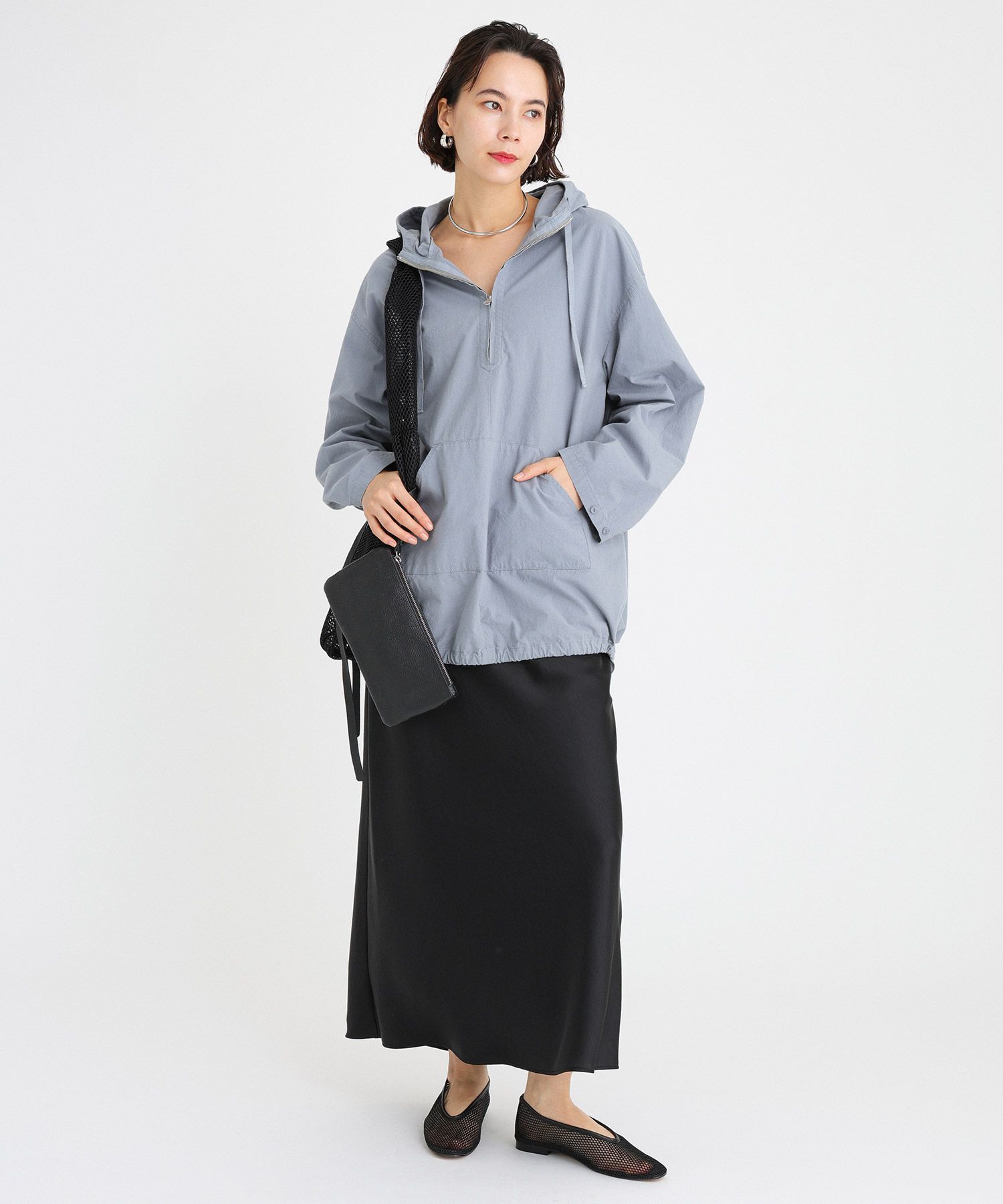 BABYLONE「フード付きシャツプルオーバー」|シャツ・ブラウス|