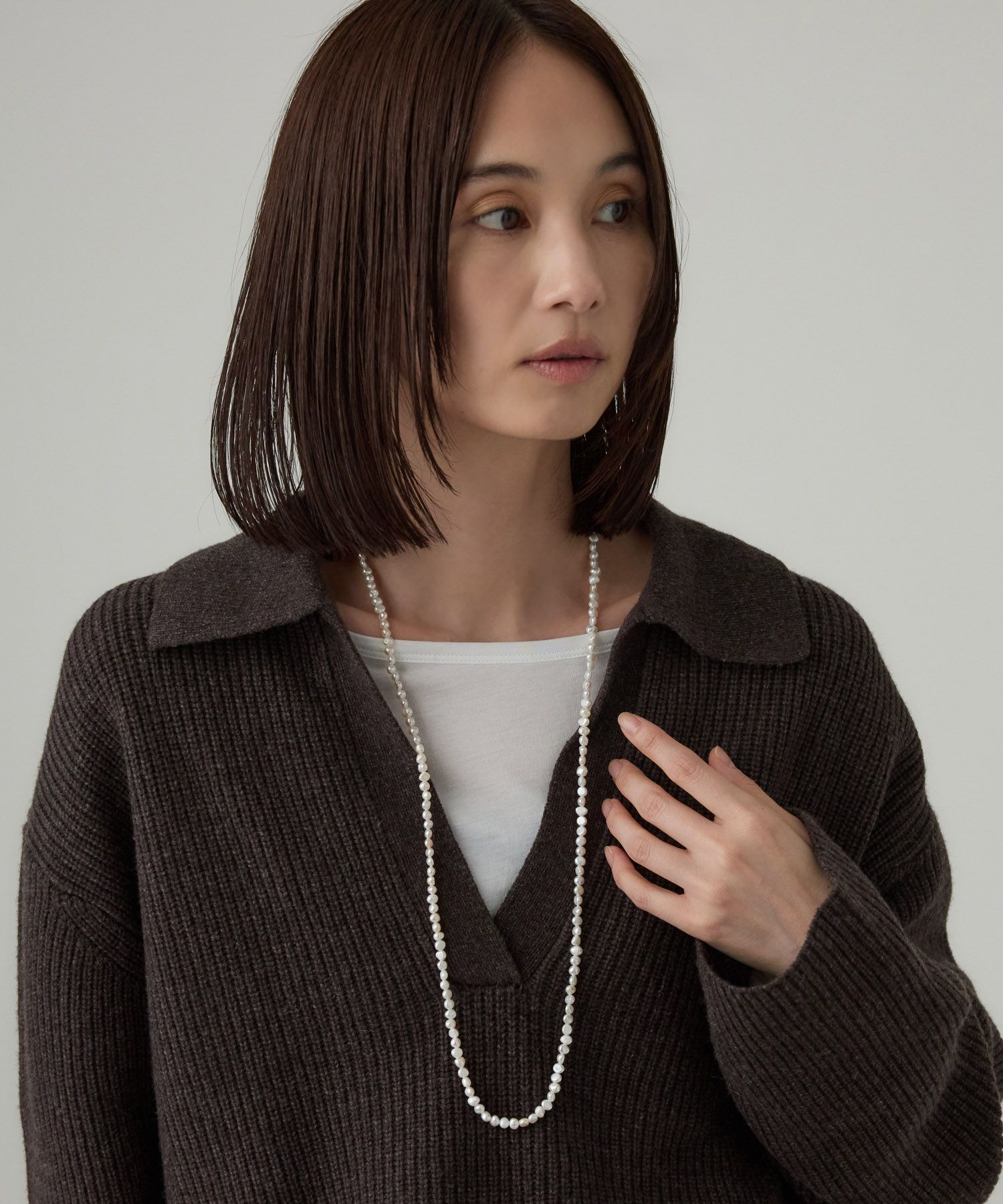 BABYLONE「パールロングネックレス」|ネックレス|