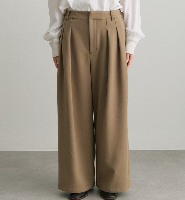  「ストレッチ起毛タックスラックスパンツ」|その他|