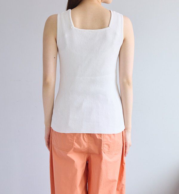  「【リバイバル/Du noir】リネンタッチスクエアタンク」|タンクトップ|