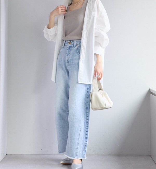  「【リバイバル/Du noir】リネンタッチスクエアタンク」|タンクトップ|