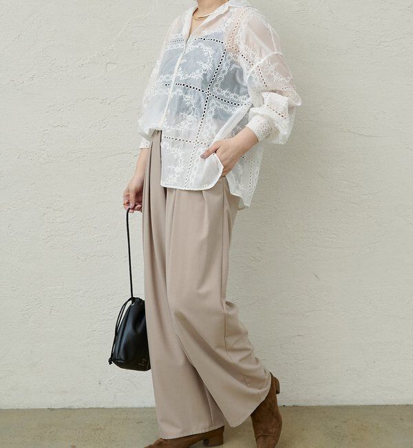  「パッチワーク刺繍レースブラウス」|シャツ・ブラウス|