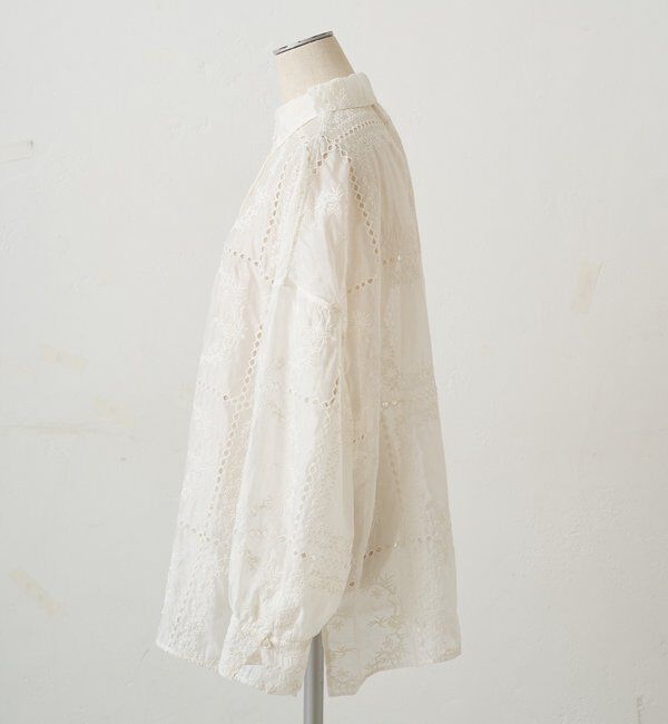  「パッチワーク刺繍レースブラウス」|シャツ・ブラウス|