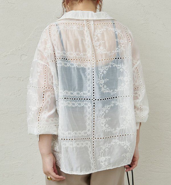  「パッチワーク刺繍レースブラウス」|シャツ・ブラウス|