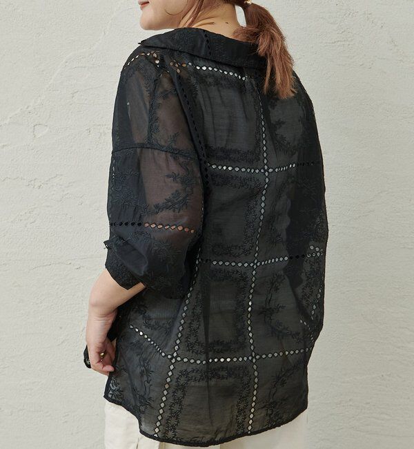  「パッチワーク刺繍レースブラウス」|シャツ・ブラウス|