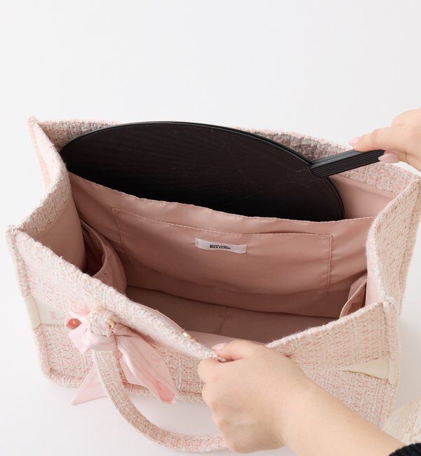  「【LouLoumei】スカーフ付きツイードキャリーオントート／自立可能／推し活」|ショルダー・メッセンジャー|