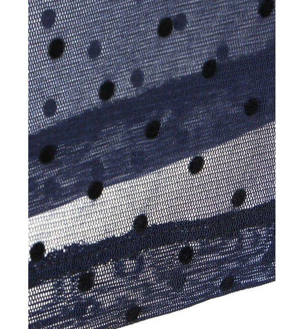 mizuiro ind「mizuiro ind メッシュドットクルーネックプルオーバー」|Tシャツ・カットソー|