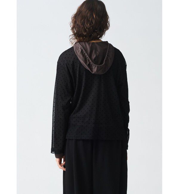 mizuiro ind「mizuiro ind メッシュドットクルーネックプルオーバー」|Tシャツ・カットソー|