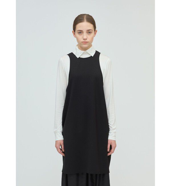 mizuiro ind「mizuiro ind クルーネックチュニックワンピース」|ワンピース|ブラック