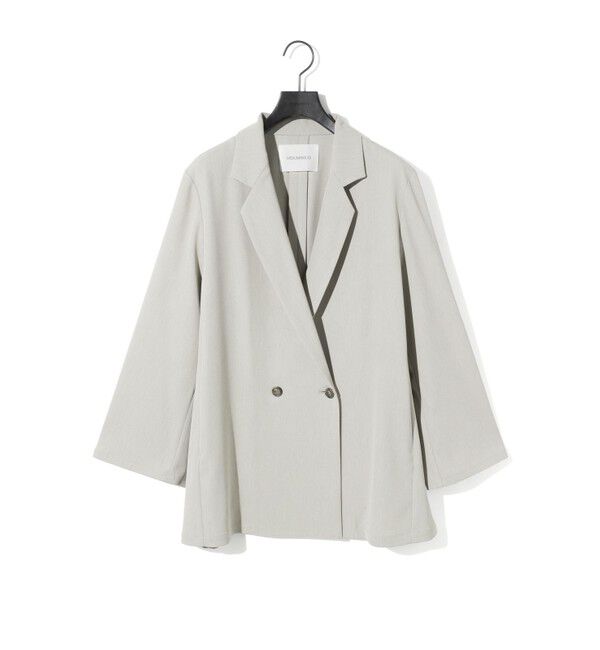 MIDIUMISOLID「MIDIUMISOLID for Ladies ダブルブレストライトジャケット」|テーラードジャケット|