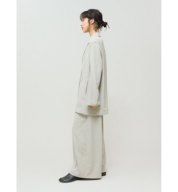 MIDIUMISOLID「MIDIUMISOLID for Ladies ダブルブレストライトジャケット」|テーラードジャケット|