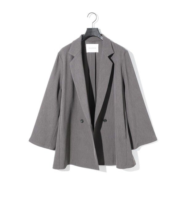 MIDIUMISOLID「MIDIUMISOLID for Ladies ダブルブレストライトジャケット」|テーラードジャケット|