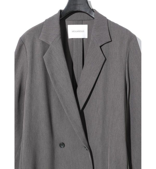 MIDIUMISOLID「MIDIUMISOLID for Ladies ダブルブレストライトジャケット」|テーラードジャケット|