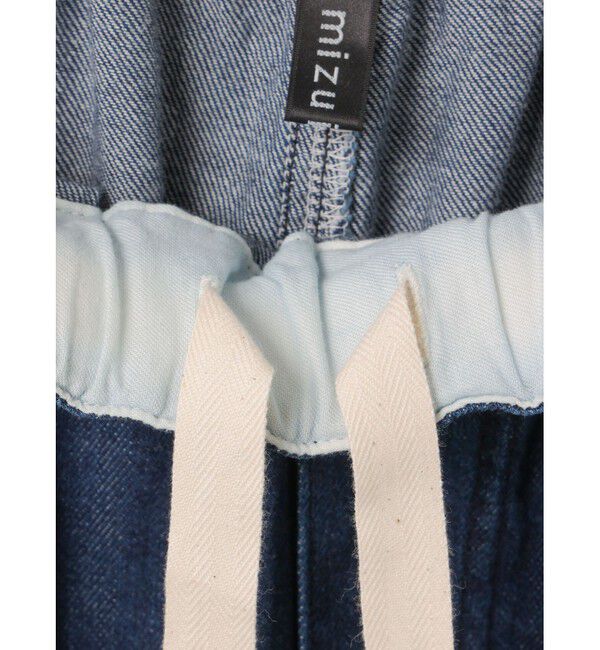 mizuiro ind「mizuiro ind デニムタックワイドパンツ」|デニム|
