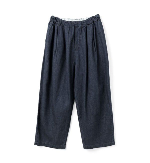 mizuiro ind「mizuiro ind デニムタックワイドパンツ」|デニム|