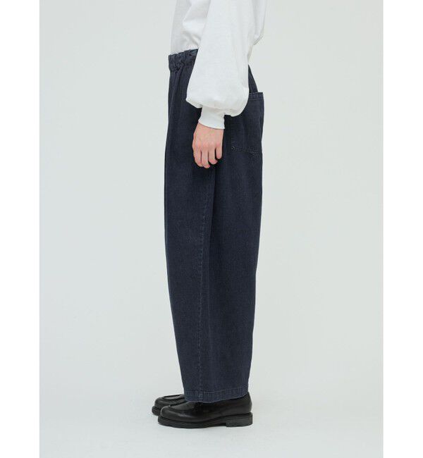 mizuiro ind「mizuiro ind デニムタックワイドパンツ」|デニム|
